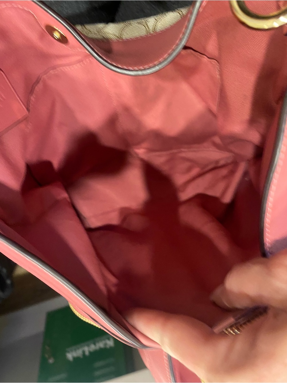 Coach Pink and Signature HandBag Purse - Picture 5 of 8
